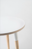 Birch Round Side Table - White