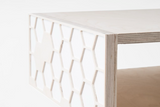 Hexa Bedside Table - White Screen