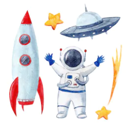 Spaceman Watercolour Wallpaper