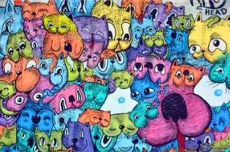 Graffiti Animals Wallcovering