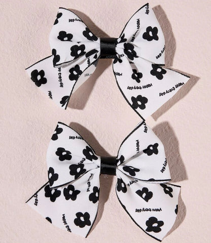 Monochrome Hair Bows