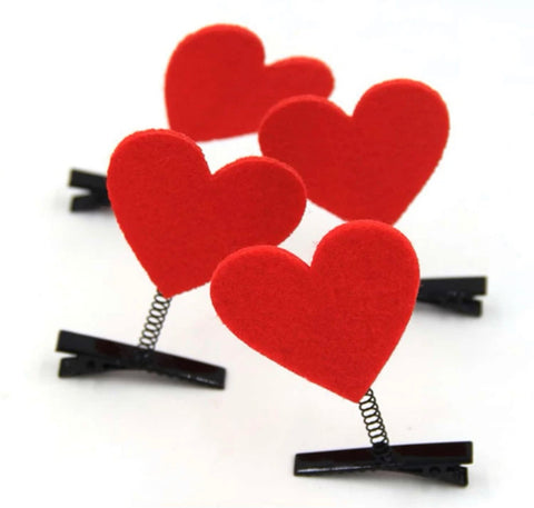 Heart Hair Clips