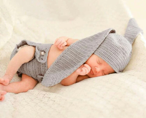 Newborn Photography Knitted Bunny Set