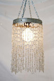 Recycled Glass Chandelier With Galvanised Steel