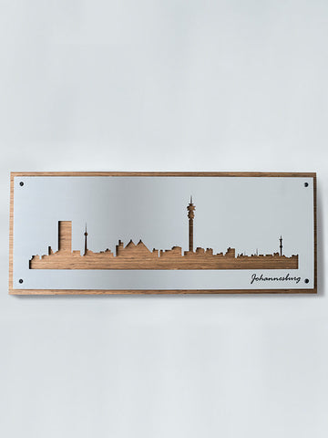 Johannesburg Skyline - Brushed Aluminium